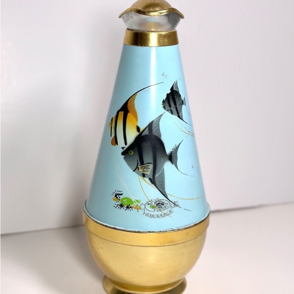 Vintage Decorative Pitcher, Chinese, Turquoise Jug, 50s